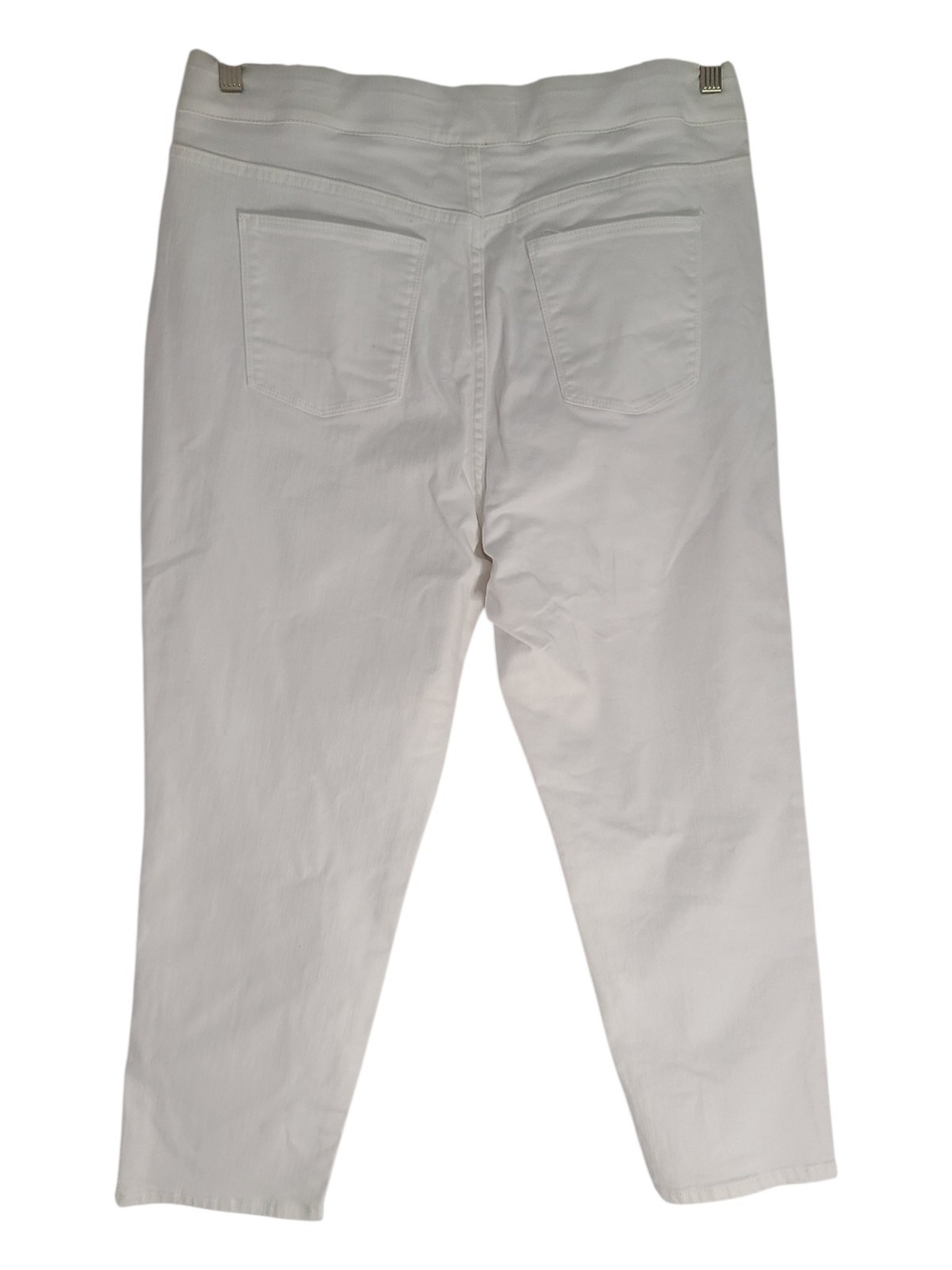 Soft Surroundings White Pull On Stretch Denim Jeans Crop Capri XL - Picture 3 of 8